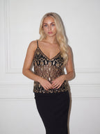 Léa embellished top - gold