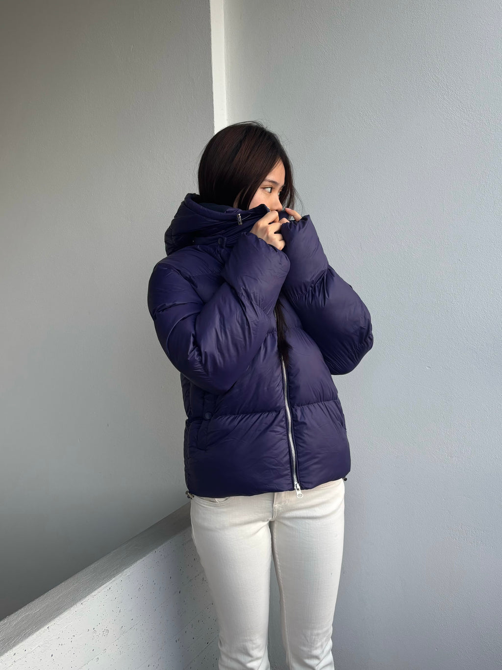 Premium Puffer Jacket - navy blue