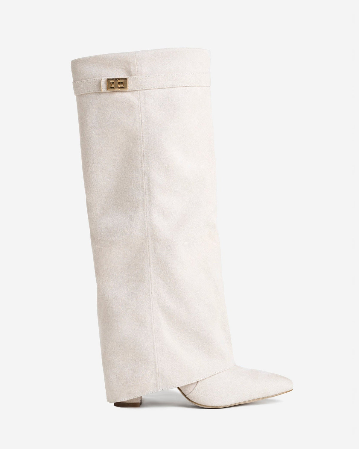 Lavista Suede Kniehohe Stiefel Creme