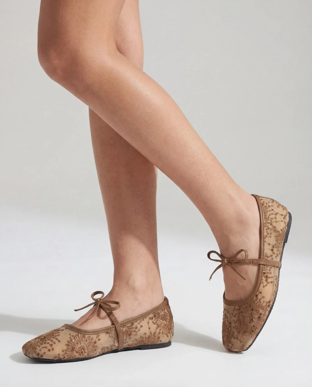 Ballerina flats – brown